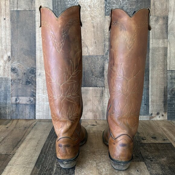 Olathe 6009 Vintage Tall Buckaroo Cowboy Boots Mens 9.5 D - Picture 10 of 12